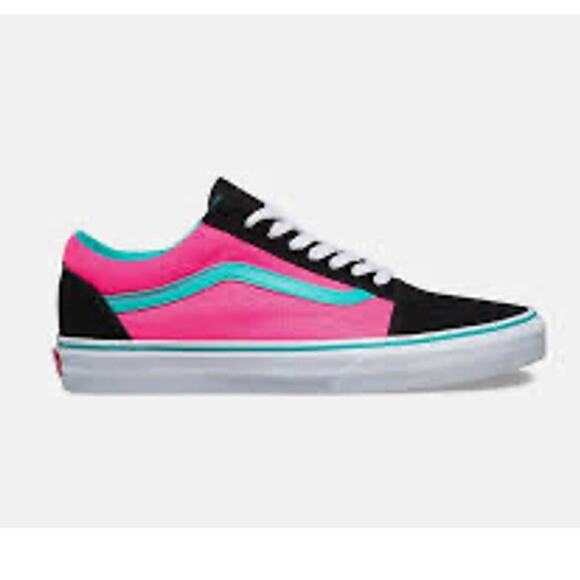 Vans Old Skool (Brite) Black/Neon Pink Women' s 10 Mens 8.5  Skater Y2K - Picture 1 of 11